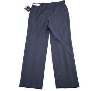 Roundtree & Yorke Pants Men 36W x 32L Blue Dress Casual Washable Wool‎ Blend NWT